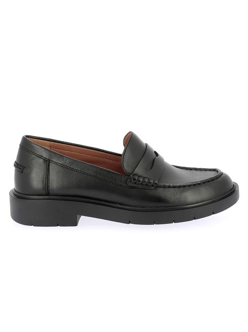 Spherica mocassino da donna in pelle nera GEOX | D25QRA00043C9997