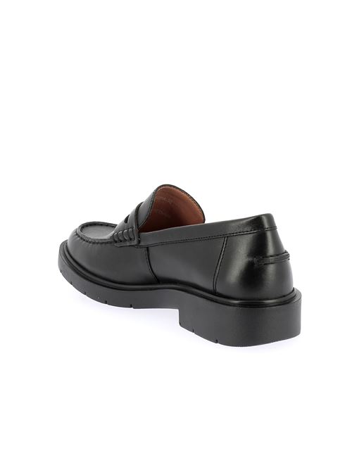 Spherica mocassino da donna in pelle nera GEOX | D25QRA00043C9997