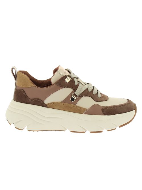 Diamanta sneakers da donna in ecopelle bianco latte con inserti in camoscio GEOX | D36UFE022BCC6507