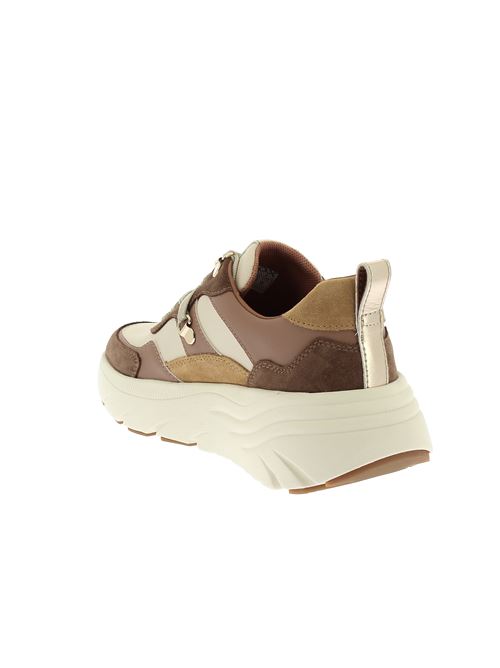 Diamanta sneakers da donna in ecopelle bianco latte con inserti in camoscio GEOX | D36UFE022BCC6507