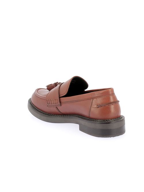 Serilda mocassino da donna in pelle marrone con nappine GEOX | D46WYH00043C6002
