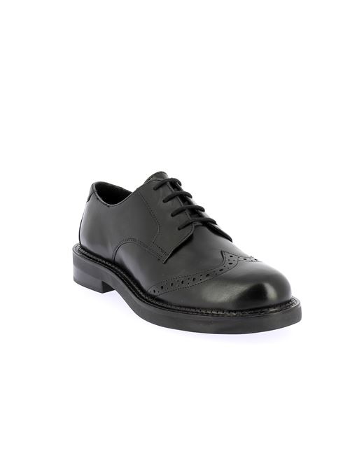 Serilda stringata da donna in pelle nera con lavorazione all'inglese GEOX | D56WYD00043C9999