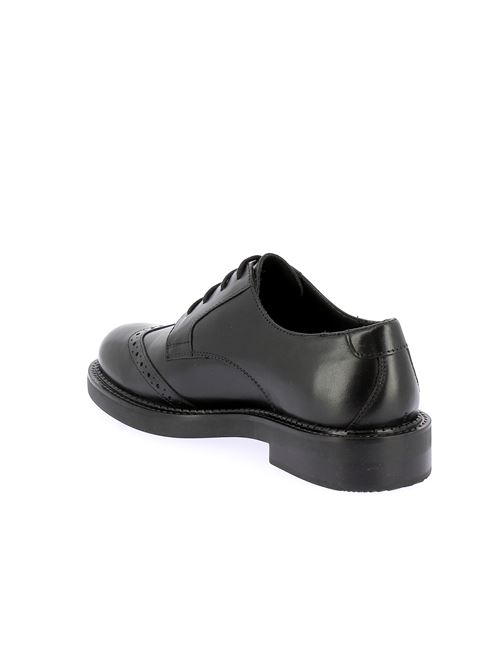 Serilda stringata da donna in pelle nera con lavorazione all'inglese GEOX | D56WYD00043C9999