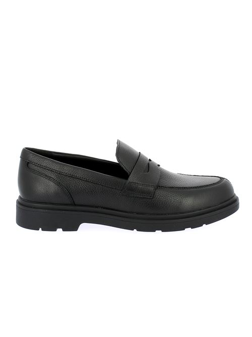 Spherica EC1 mocassino da uomo in pelle nera con suola ammortizzata GEOX | U36D1A00046C9997
