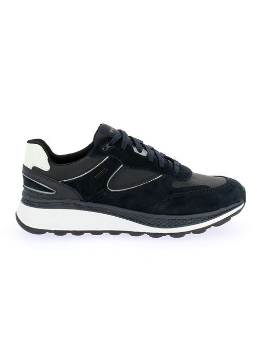 Spherica Actif sneakers da uomo in camoscio e tessuto blu con membrana Amphibiox GEOX | U46HGA02285C4002