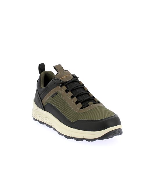 Spherica 4X4 Amphibiox sneakers da uomo in tessuto tecnico impermeabile verde con suola ammortizzata GEOX | U56FDA0119JC3009