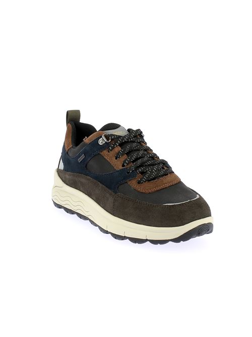Spherica 4x4 sneakers da uomo in camoscio e tessuto multicolore con tecnologia Amphibiox GEOX | U56FDC022CQC0946