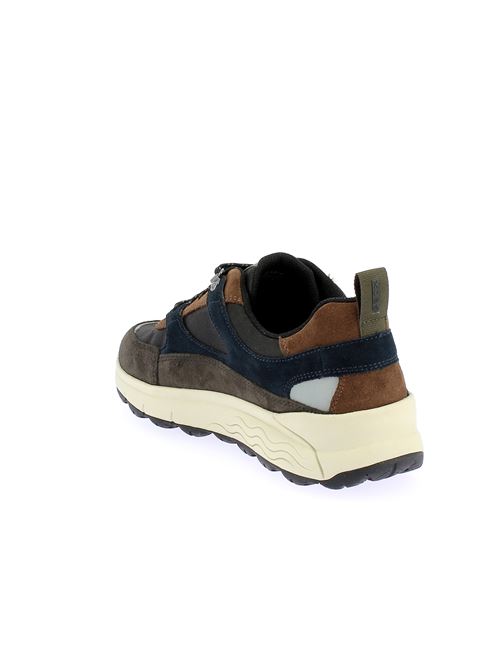 Spherica 4x4 sneakers da uomo in camoscio e tessuto multicolore con tecnologia Amphibiox GEOX | U56FDC022CQC0946