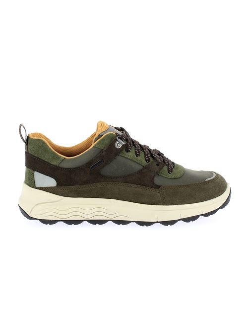 Spherica 4X4 sneakers da uomo in camoscio e tessuto verde impermeabili GEOX | U56FDC022CQC3208