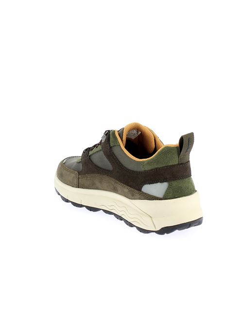 Spherica 4X4 sneakers da uomo in camoscio e tessuto verde impermeabili GEOX | U56FDC022CQC3208