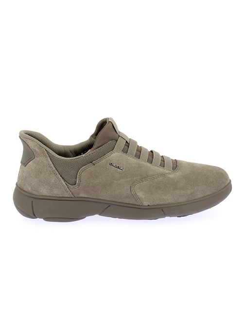 Nebula 2.0 Plus sneakers da uomo in camoscio taupe con tecnologia FastIn System GEOX | U56MXB00022C1018