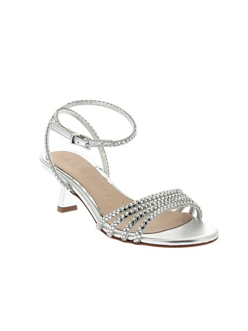 sandalo gioiello con tacco in strass argento ALBANO | 5314X