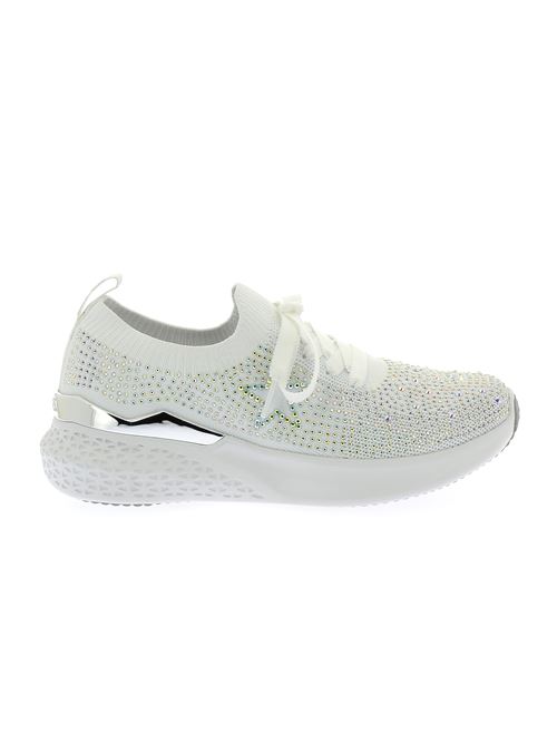 Wovenstretch ghetta da donna in tessuto stretch brillantinato bianco ARA | 5451005