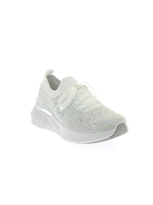 Wovenstretch ghetta da donna in tessuto stretch brillantinato bianco ARA | 5451005