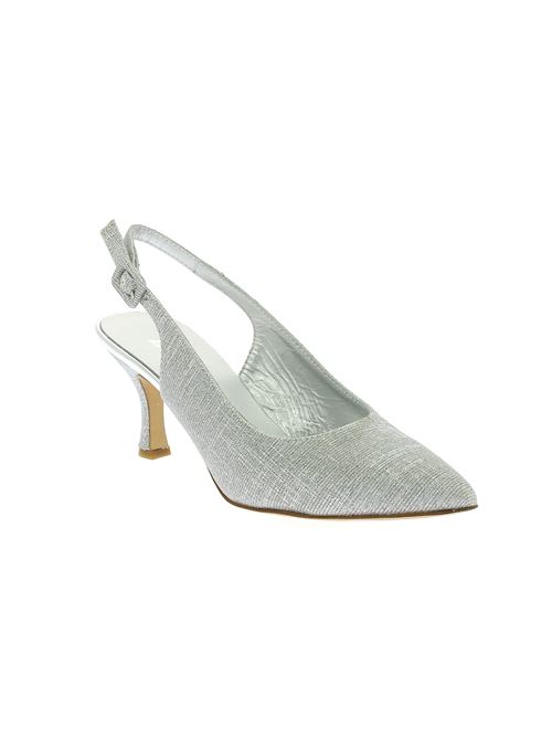 decolleté con tacco in tessuto glitter argento BERTOSSI | 160X