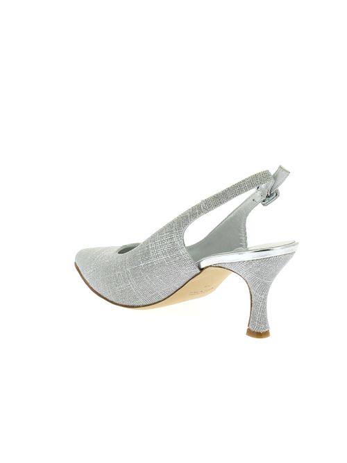 decolleté con tacco in tessuto glitter argento BERTOSSI | 160X