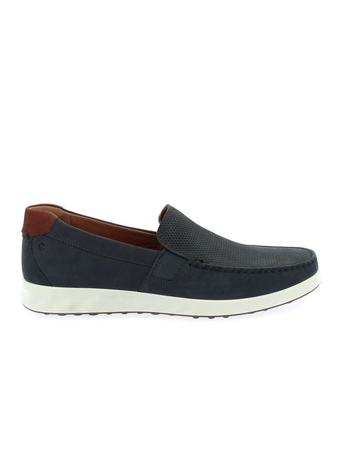 Ecco S Lite Moc Perf Loafer mocassino da uomo in nabuk blu ECCO | 54050402415