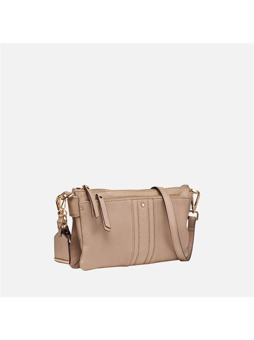 Claree borsa da donna a tracolla in pelle martellata taupe GEOX | D46ZCA00046C6738