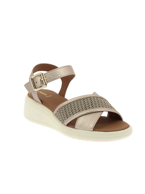 Meliconia G sandalo da donna in ecopelle e tessuto bronzo GEOX | D550EG0NFDSCB5A5