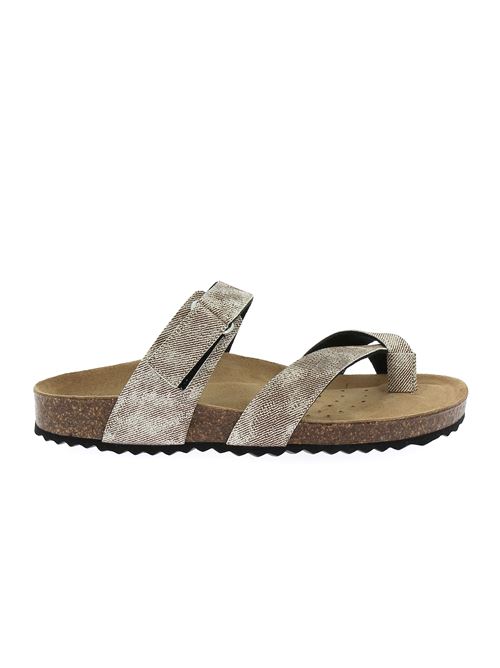 Brionia infradito da donna in tessuto bronzo GEOX | D55LSO000PVC6008