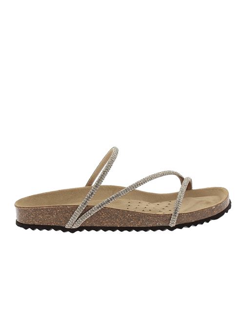 Brionia R C ciabatta da donna in strass oro GEOX | D55Y3C000SDC6738