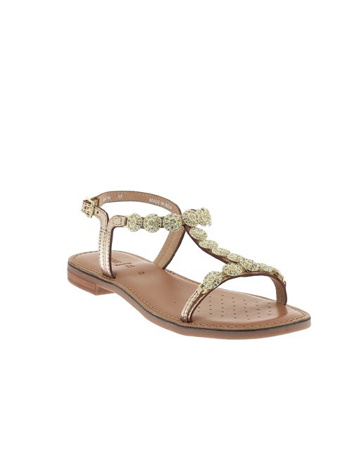 Maddalusiac I sandalo gioiello da donna in pelle oro GEOX | D55YMI000N0C2012