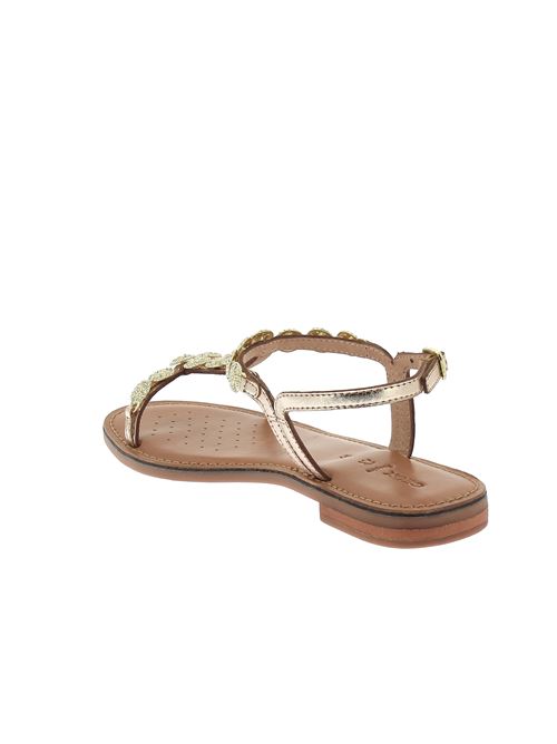 Maddalusiac I sandalo gioiello da donna in pelle oro GEOX | D55YMI000N0C2012