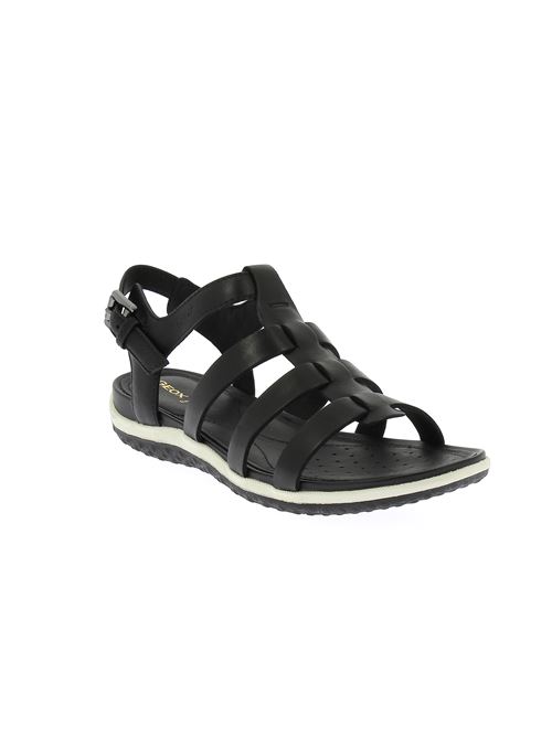 S. Vega sandalo da donna in pelle nera GEOX | D72R6A00043C9999