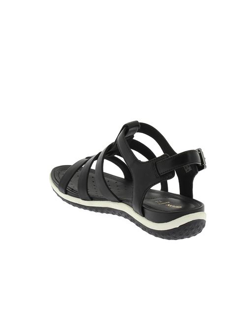 S. Vega sandalo da donna in pelle nera GEOX | D72R6A00043C9999