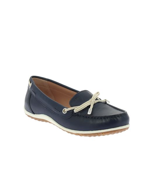 Vega mocassino da donna in pelle blu GEOX | D92DNB043BCC4EA5