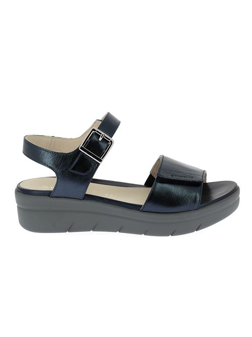 Aqua III sandalo con zeppa da donna in pelle blu STONEFLY | 108232131