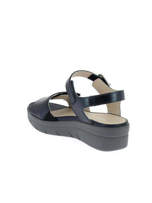 Aqua III sandalo con zeppa da donna in pelle blu STONEFLY | 108232131