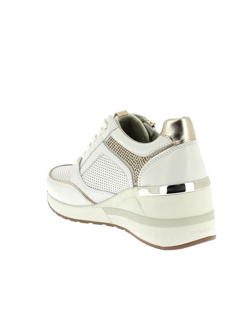 Mina 1 sneakers con zeppa da donna in pelle bianca STONEFLY | 222494150
