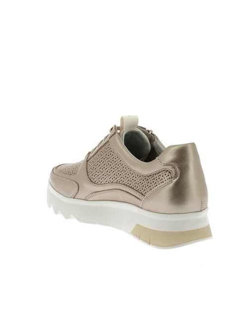 Spock 45 sneakers da donna in pelle traforata oro STONEFLY | 222510I89