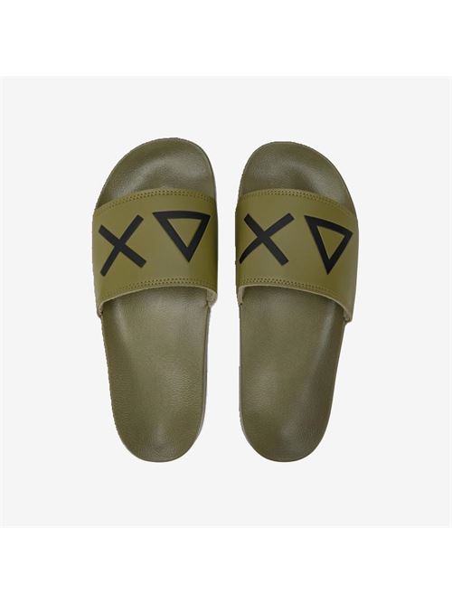 Slippers Logo ciabatta da uomo verde militare SUN68 | BX3510219