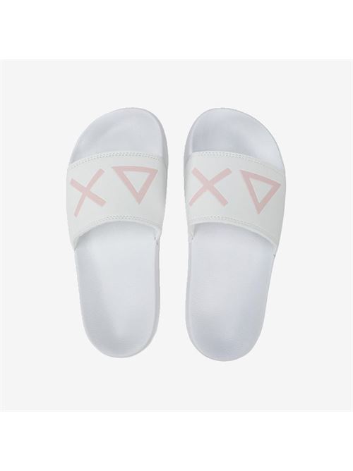 Slippers Logo ciabatta da donna bianca SUN68 | BX3520401