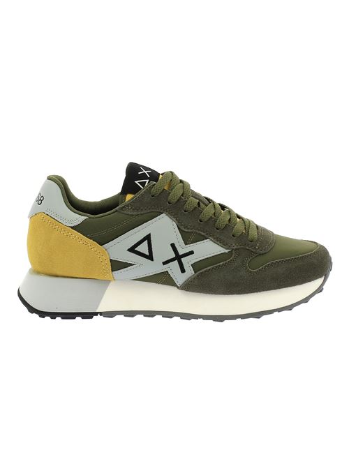 Jaki 2.0  Solid sneakers da uomo in camoscio e tela verde militare SUN68 | BZ3511119