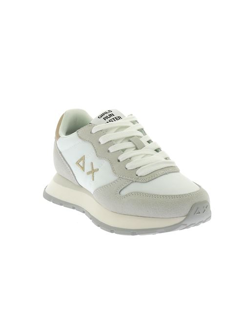 Ally Gold Silver sneakers da donna in camoscio e tela bianco SUN68 | BZ3520201