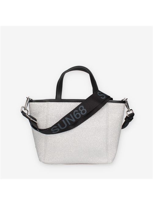 Xs Glitter Bag borsa da donna in tela glitterata bianca SUN68 | Z3526601