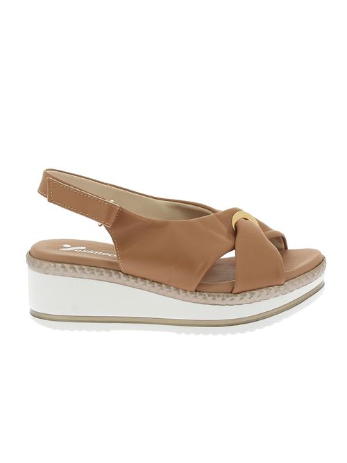 sandalo con zeppa da donna in pelle cammello SUSIMODA | 2275X