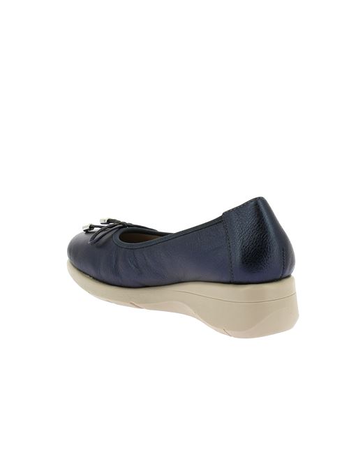 ballerina con zeppa da donna in pelle laminata blu SUSIMODA | 4405X