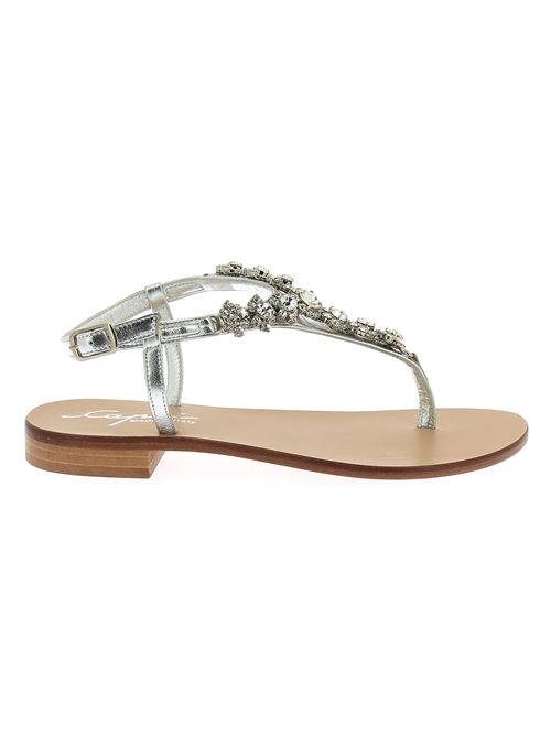 sandalo gioiello da donna argento con cristalli e cinturino Made in Italy CAPRI | 23V1X
