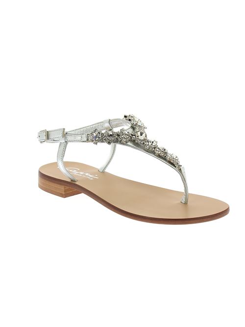 sandalo gioiello da donna argento con cristalli e cinturino Made in Italy CAPRI | 23V1X