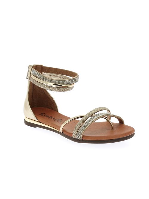 sandalo infradito gioiello da donna in strass e glitter oro CREATIVE | PL53530Y