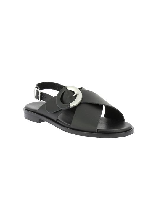 sandalo da donna in pelle nera FRAU | 85P6X