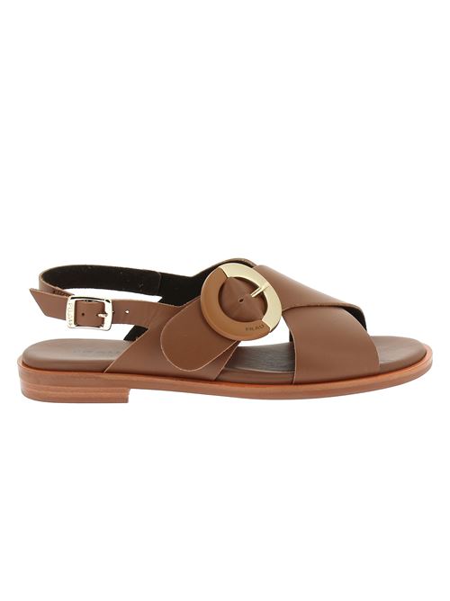 sandalo da donna in pelle cuoio FRAU | 85P6Z