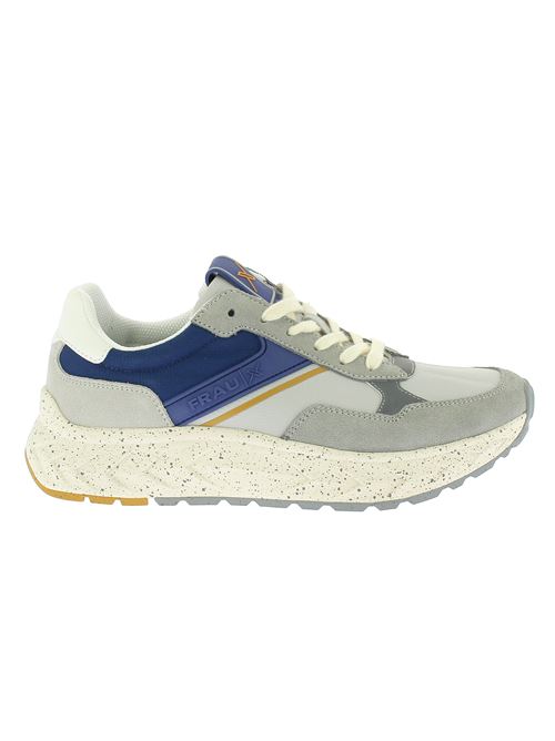 sneaker uomo Frau X grigio e blu in camoscio e tessuto con plantare estraibile FRAU | X002Y