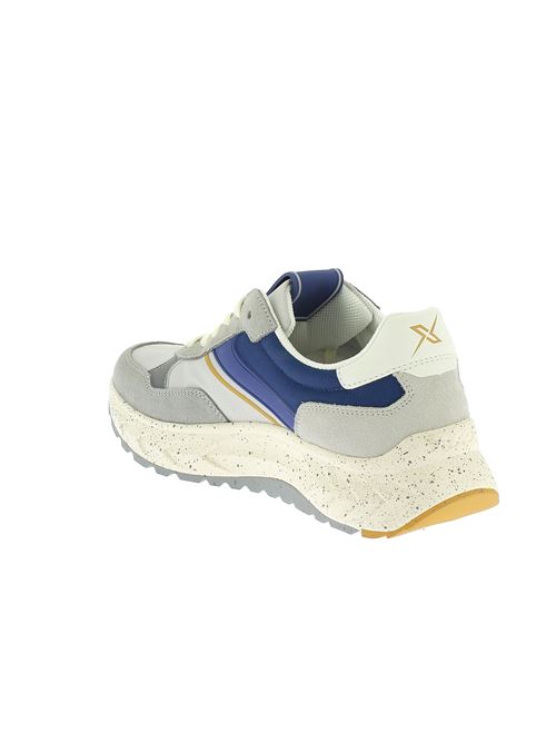 sneaker uomo Frau X grigio e blu in camoscio e tessuto con plantare estraibile FRAU | X002Y