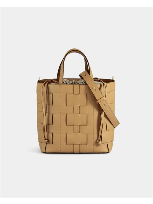 Claudia borsa donna in vera pelle mandorla con tracolla regolabile LORISTELLA | 2966X