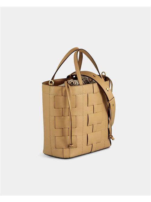 Claudia borsa donna in vera pelle mandorla con tracolla regolabile LORISTELLA | 2966X